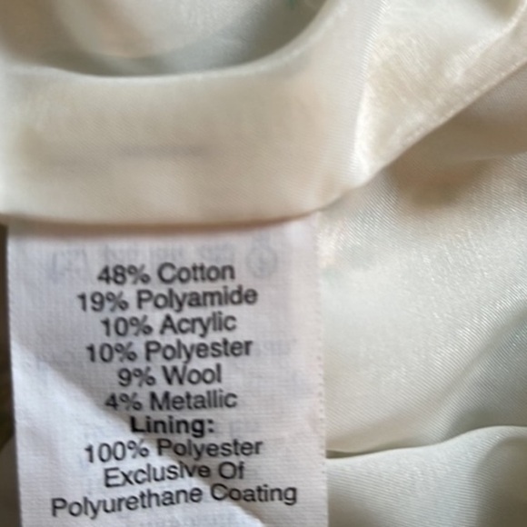 J. Crew Green White Metallic Tweed Fringe Mini Skirt Sz 0 - Picture 13 of 15